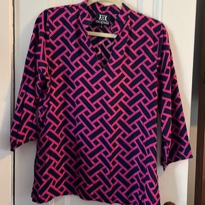 Pink and Navy Escapada Top